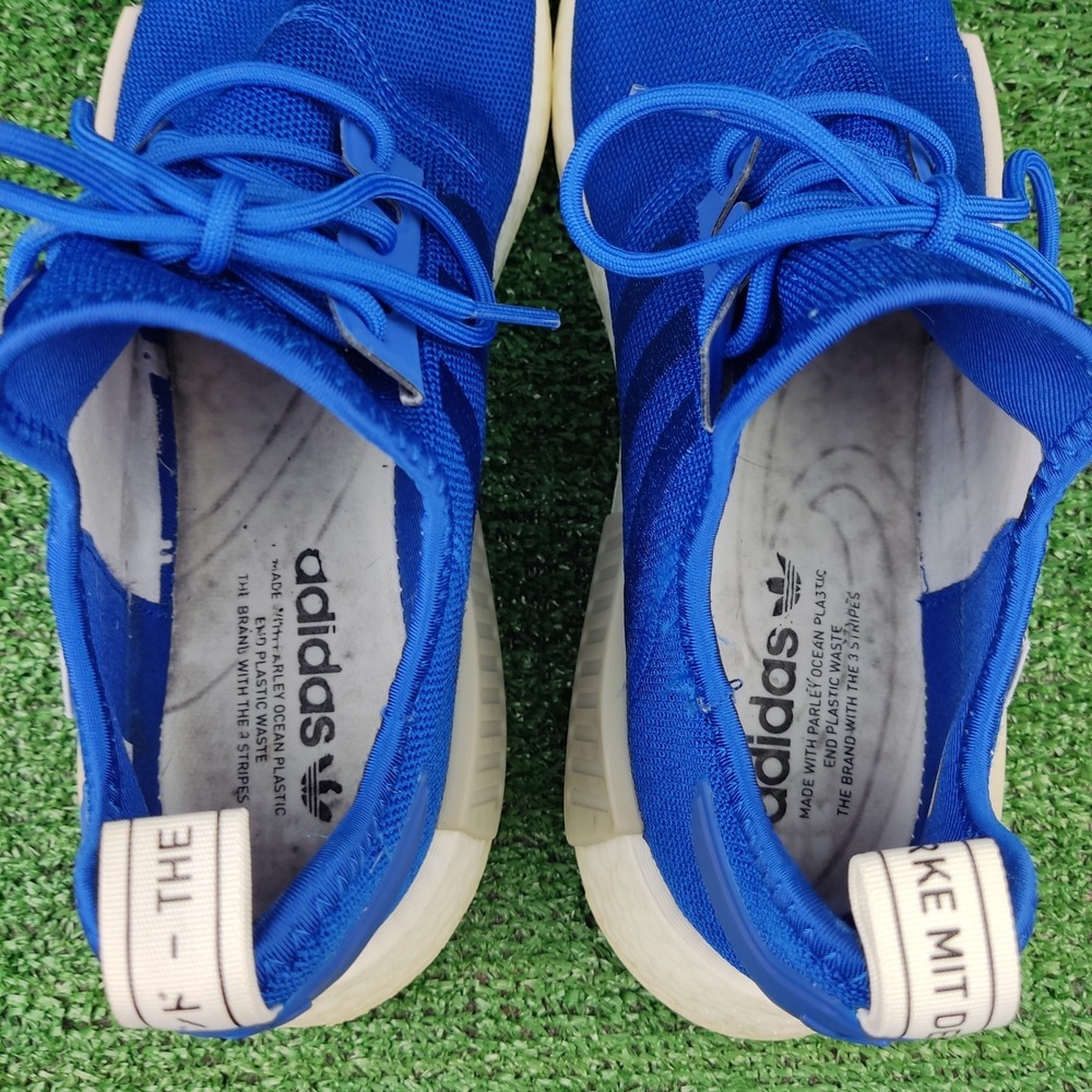 Adidas Sneakers Mens 11 Blue NMD_R1 GX4601 Low Top Knit Athletic Shoes - Picture 8 of 9